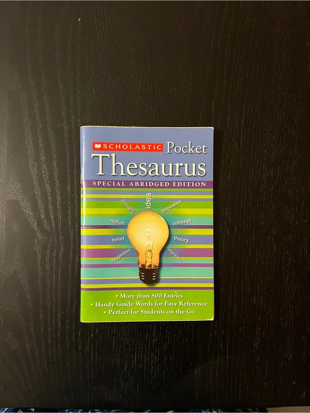 Scholastic Pocket Thesaurus Special Abridged Edition Paperback Book